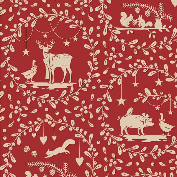Tilda Merry Little Christmas - Paperscenes Burgundy