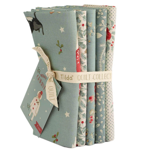 Tilda Merry Little Christmas Fat 1/8th Bundle - Duckegg