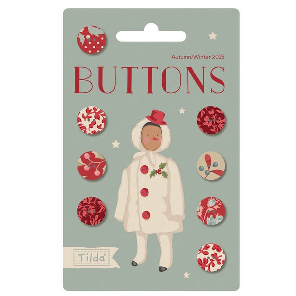 Tilda Merry Little Christmas Buttons - Red