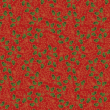 Traditional Holly - Red metallic