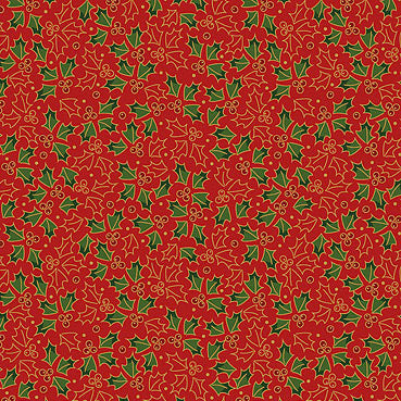 Traditional Holly - Red metallic