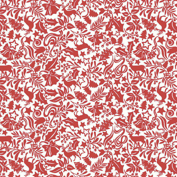 Liberty 'A Woodland Xmas' - Enchanted Wood in red