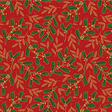 Traditional Mistletoe - Red metallic
