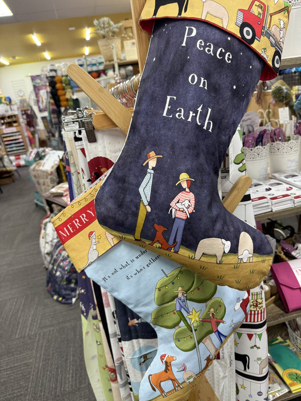 Farmhand's Christmas Stocking Panel