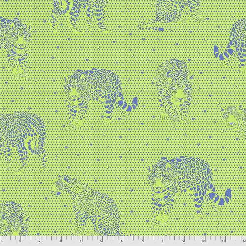 Tula Pink Daydreamer Lil Jaguars - Kiwi