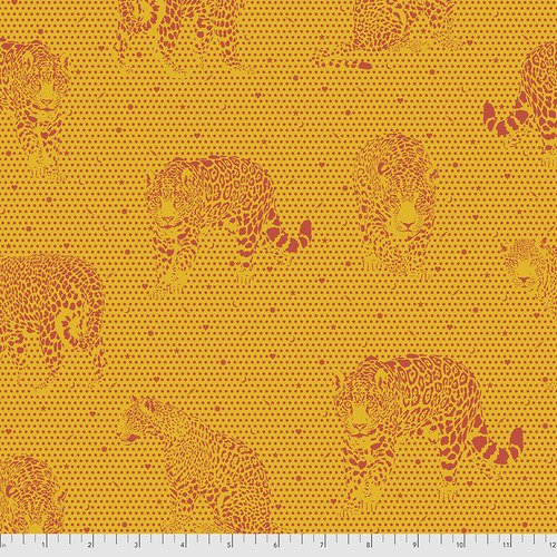 Tula Pink Daydreamer Lil Jaguars - Papaya