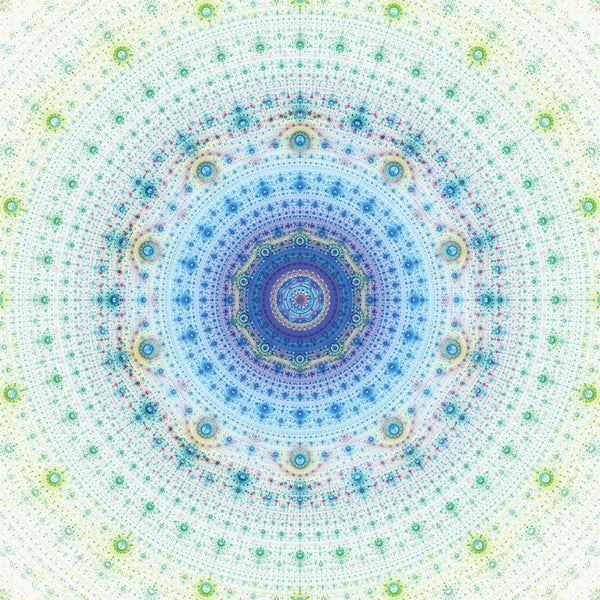 Gradients Kaleidoscope Mandala Panel Blue