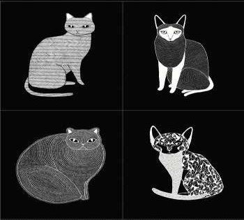 Catnip Black Cats Panel