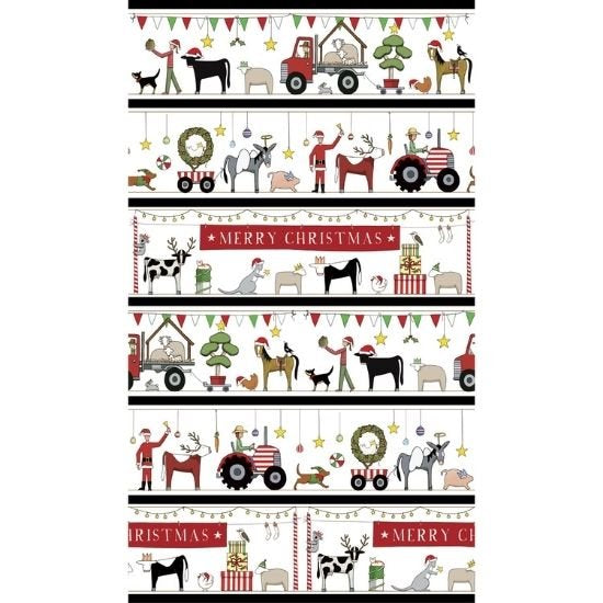 Red Tractor Designs Christmas in Australia Border Print