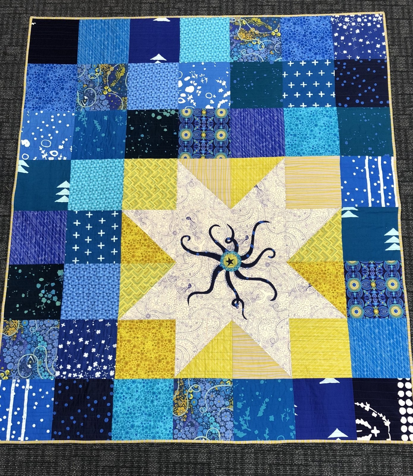 Indigo Star Quilt Pattern – Ruby & Kate