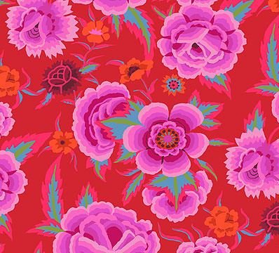 Kaffe Embroidered Shawl - Magenta