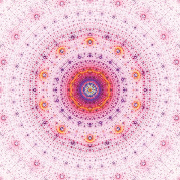 Gradients Kaleidoscope Mandala Panel Pink